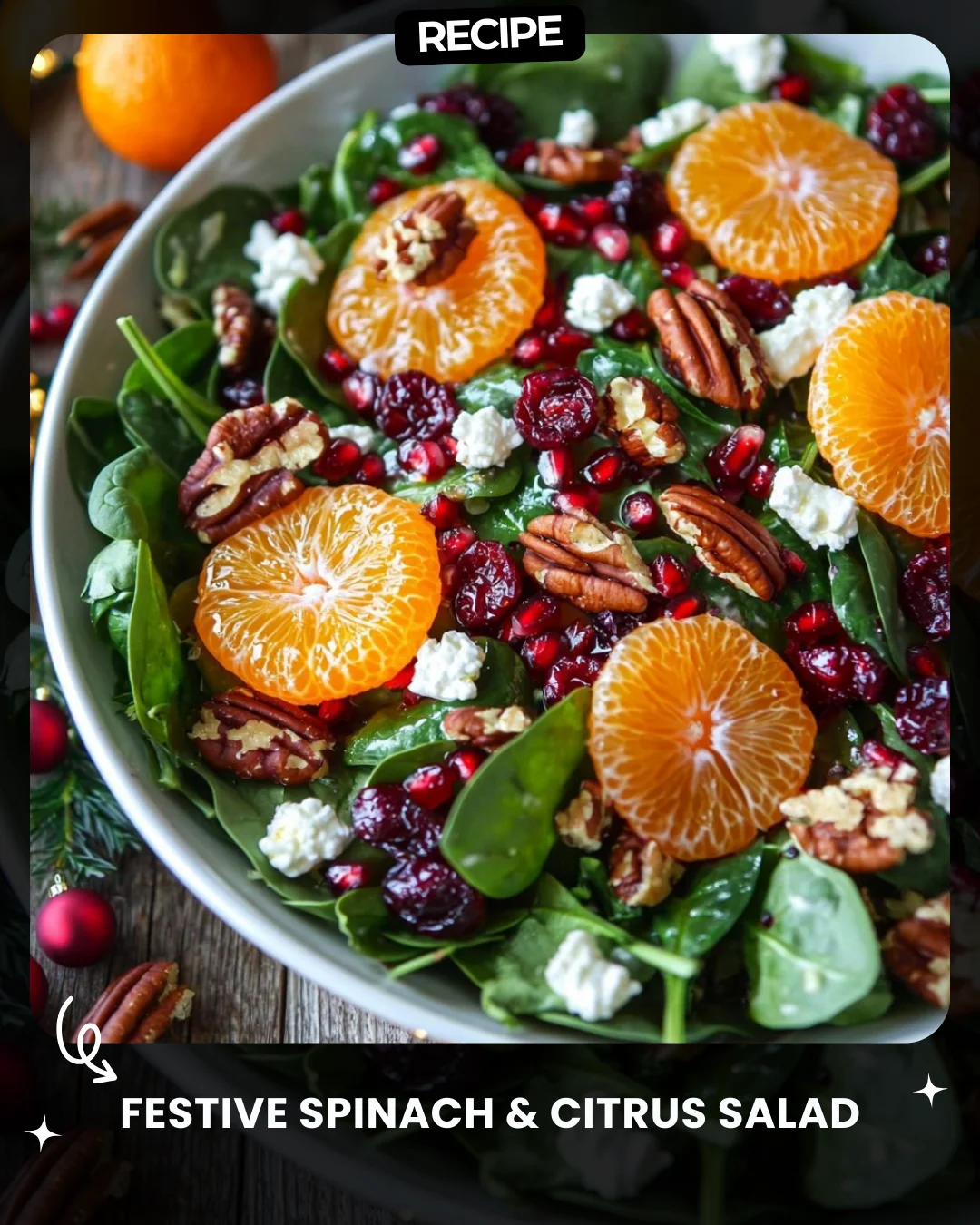 Festive Spinach & Citrus Salad