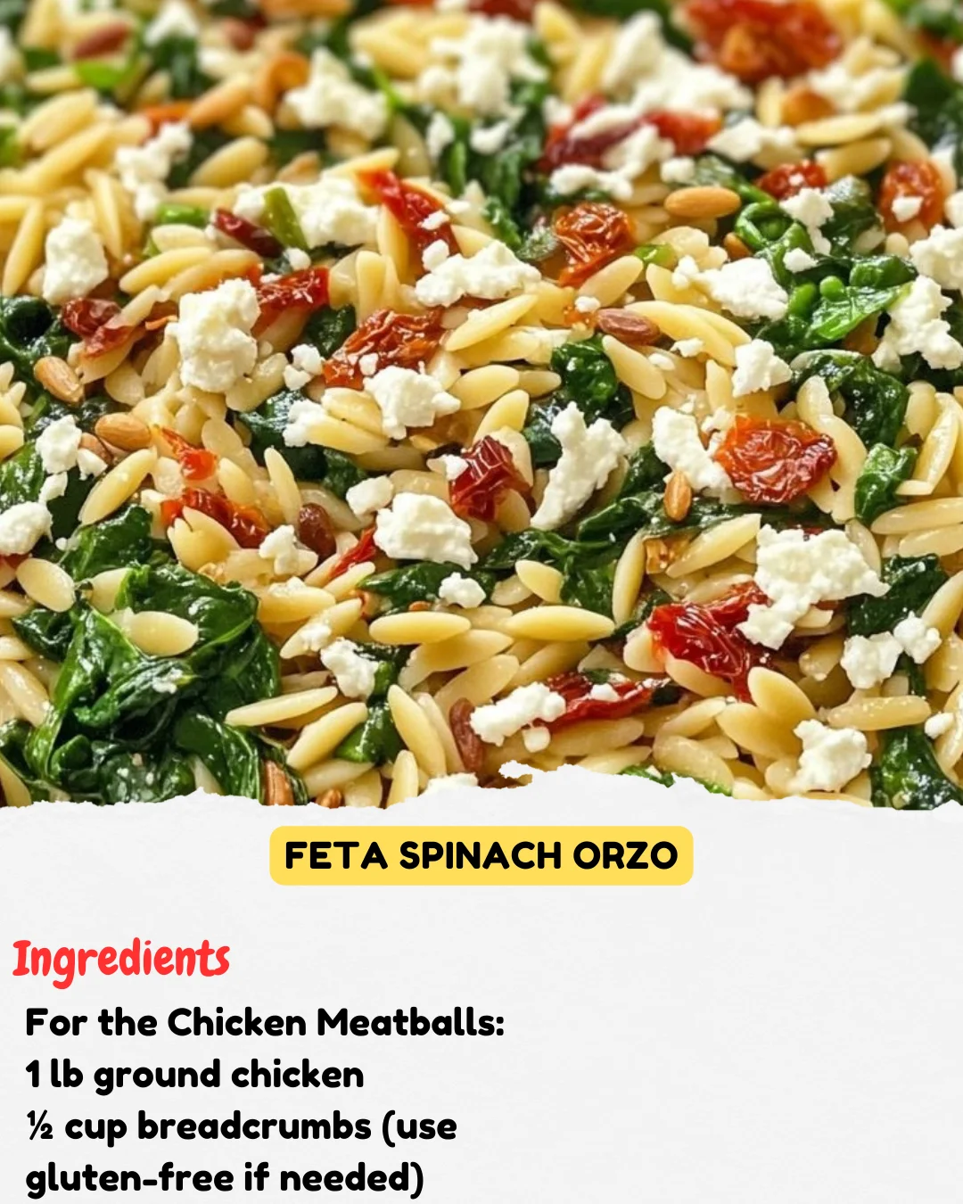 Feta Spinach Orzo