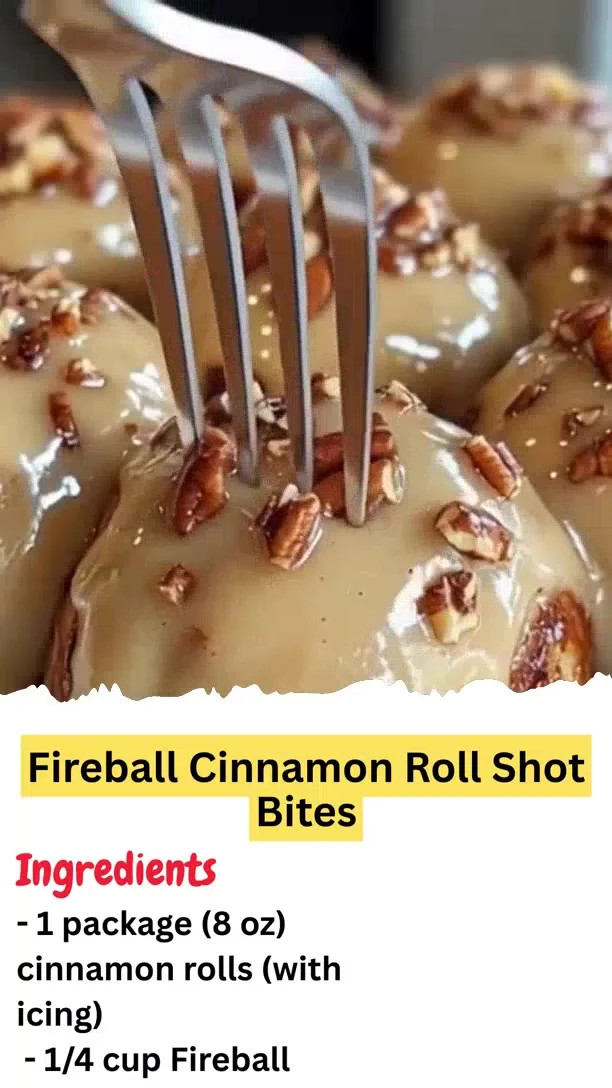 Fireball Cinnamon Roll Shot Bites