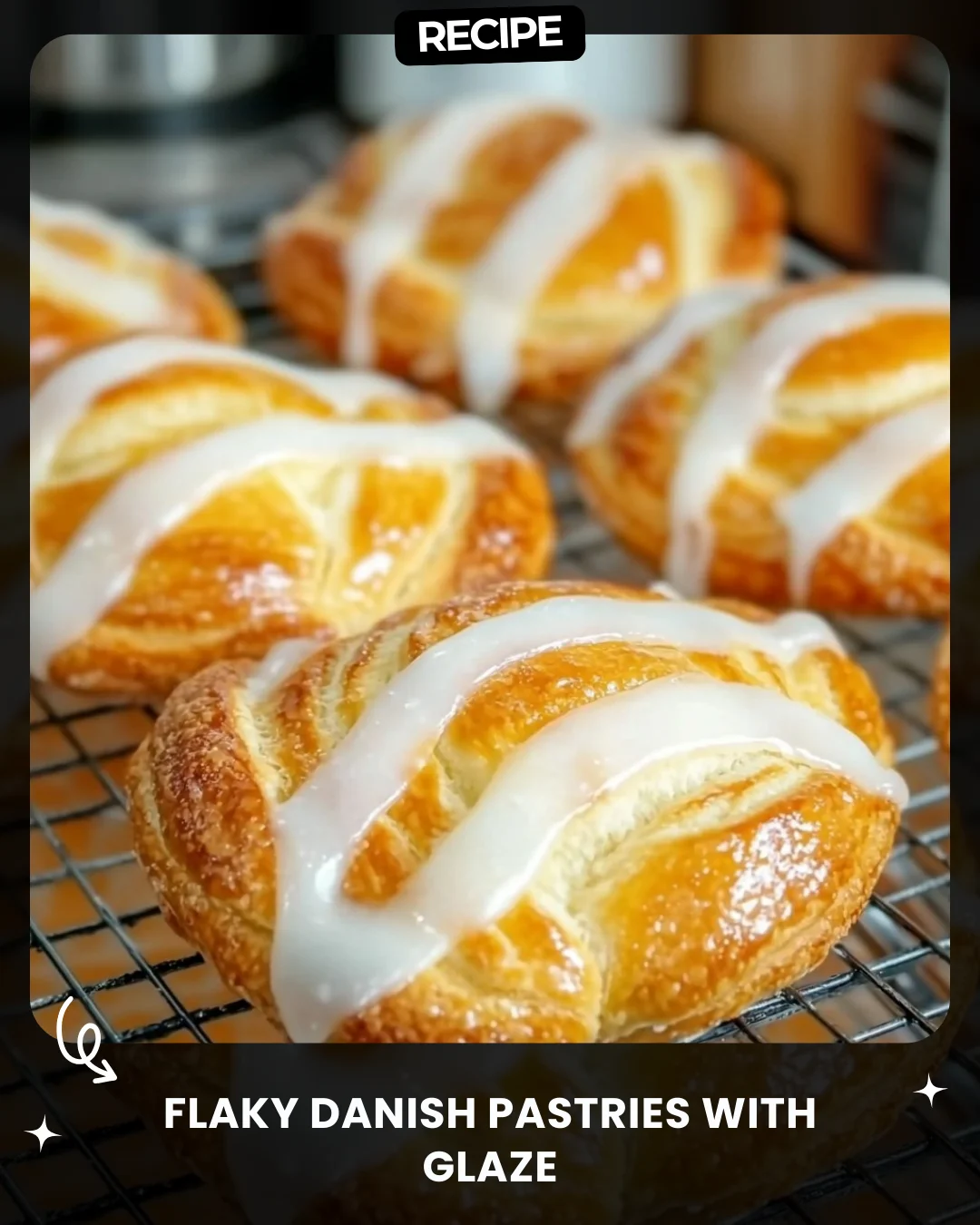 Flaky Danish Pastries with Glaze