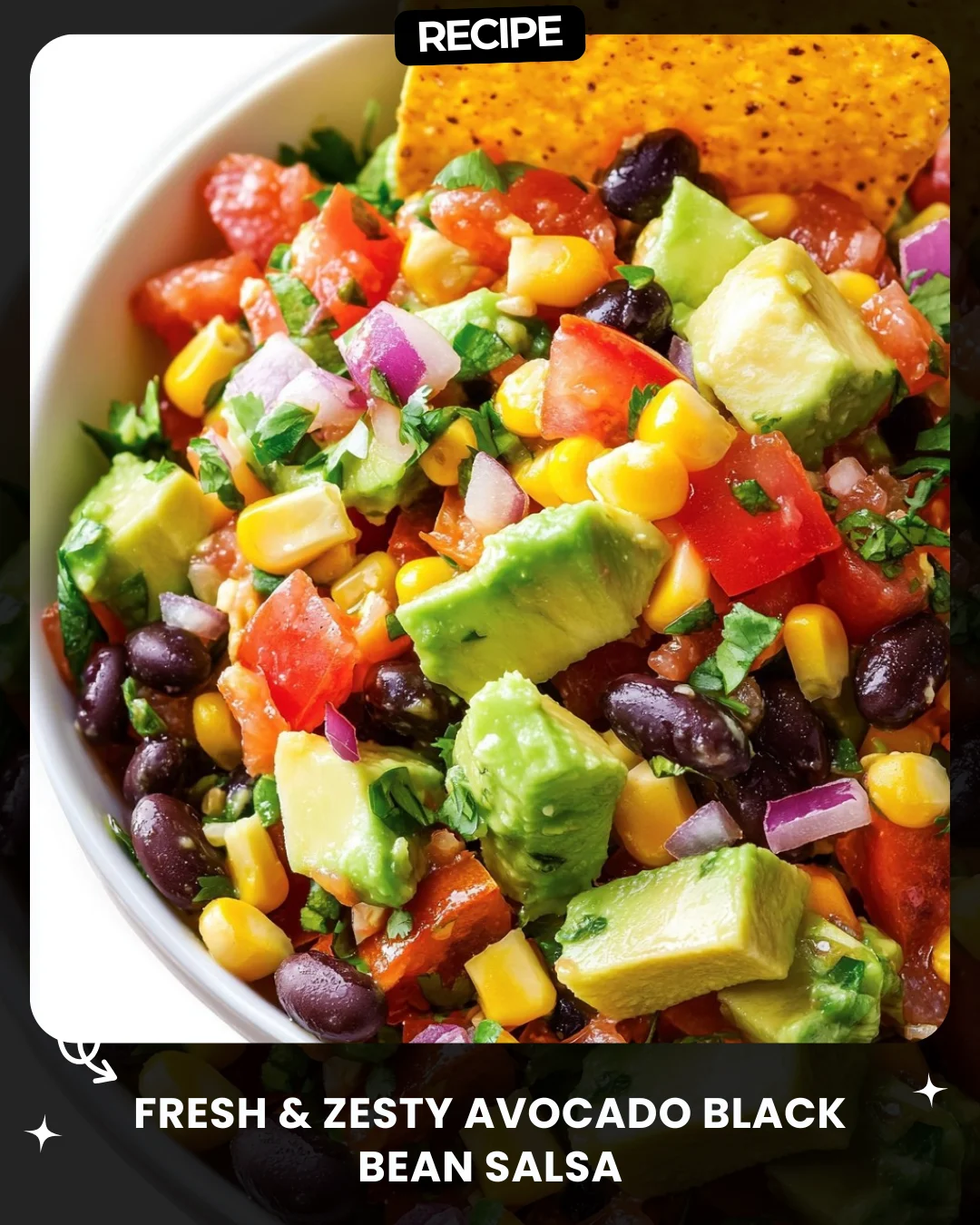 Fresh & Zesty Avocado Black Bean Salsa