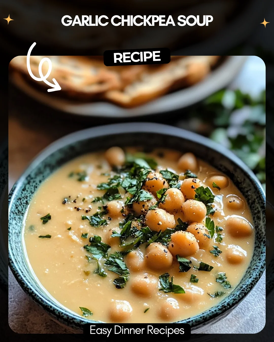 Garlic Chickpea Soup