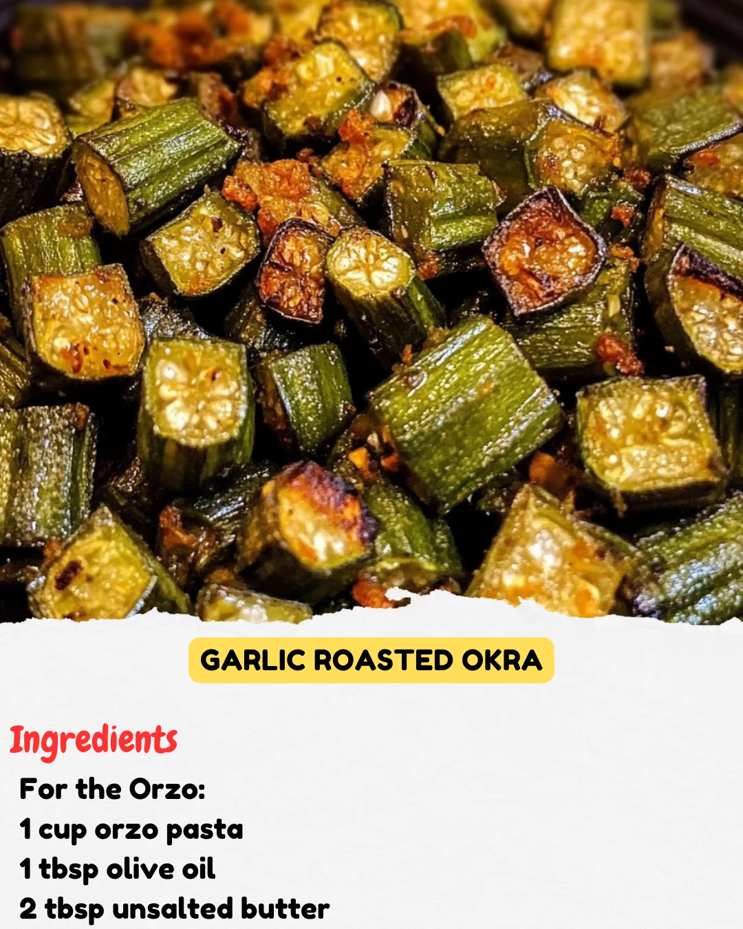 Garlic Roasted Okra