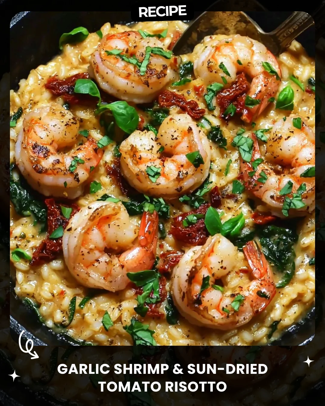 Garlic Shrimp & Sun-Dried Tomato Risotto