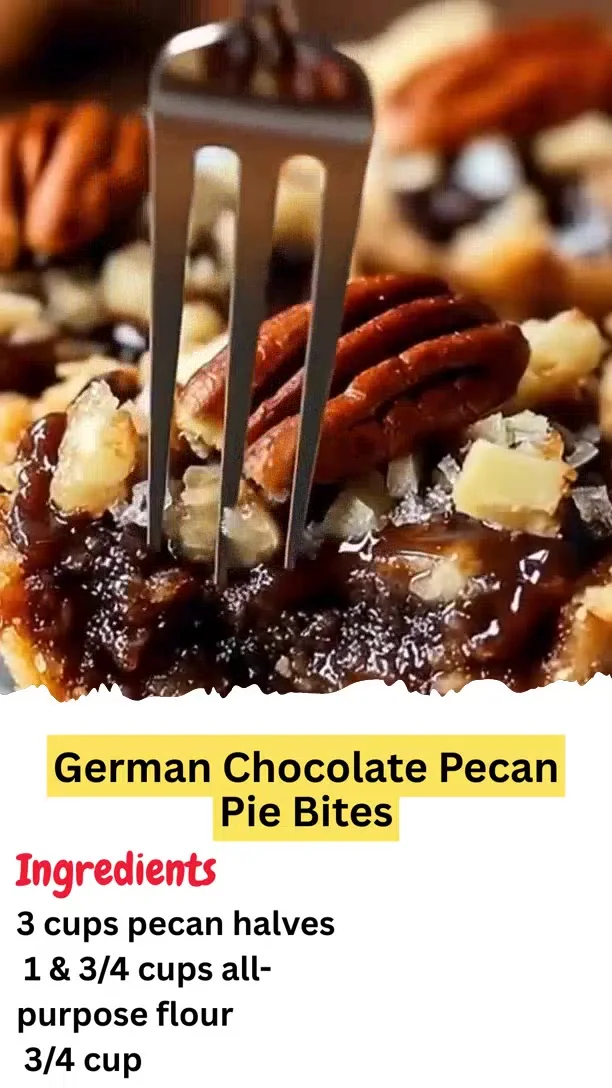 German Chocolate Pecan Pie Bites