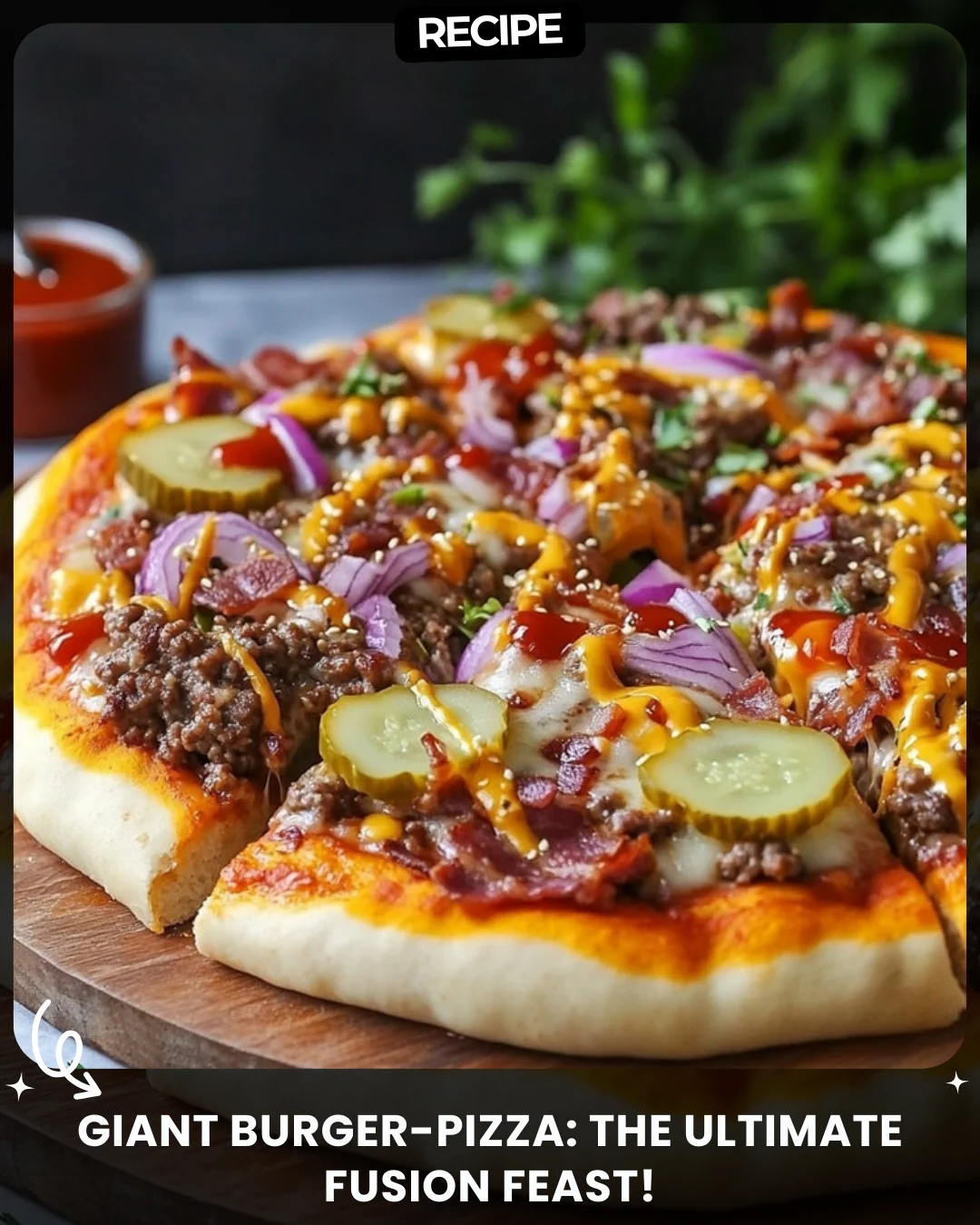 Giant Burger-Pizza: The Ultimate Fusion Feast!