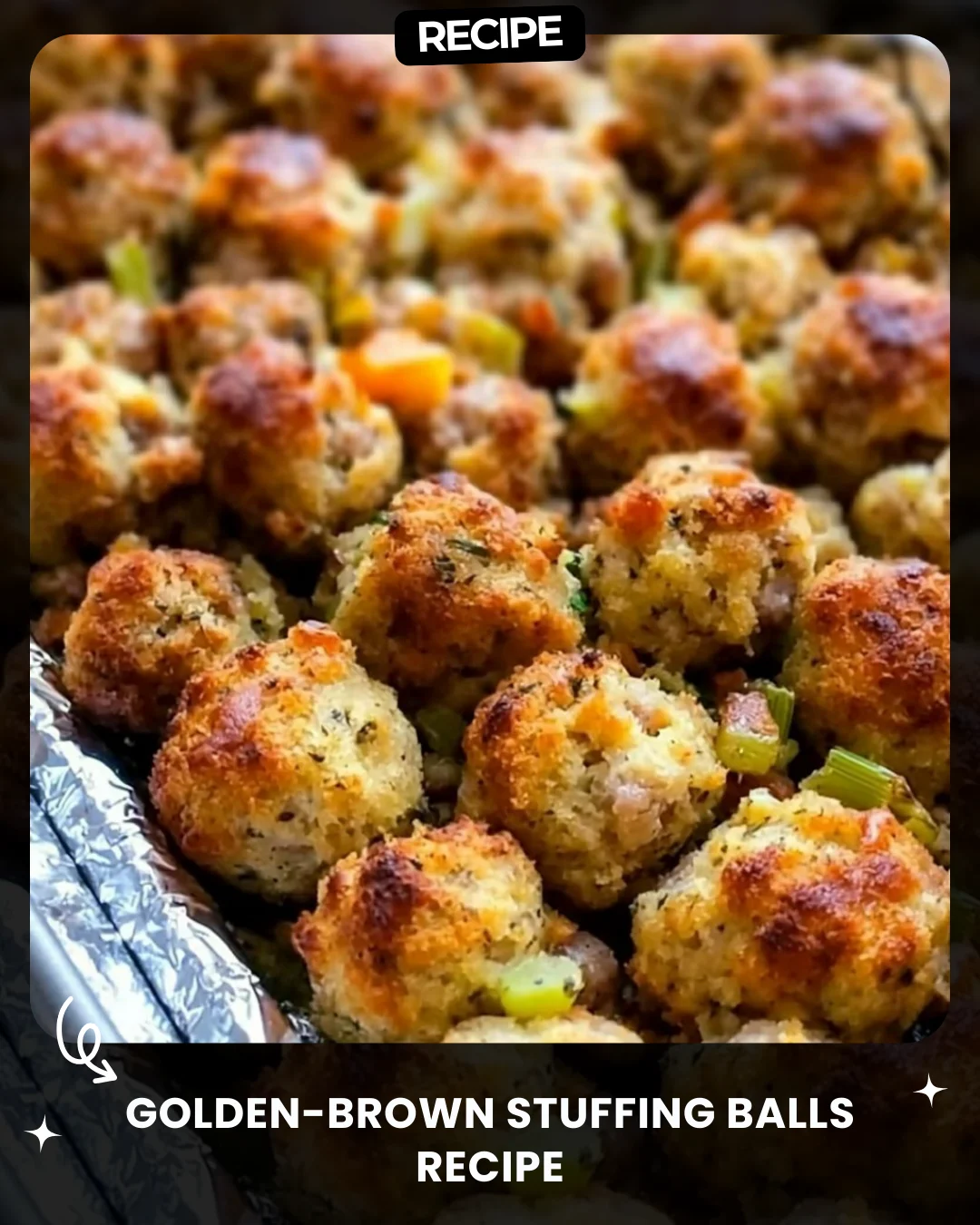 Golden-Brown Stuffing Balls Recipe