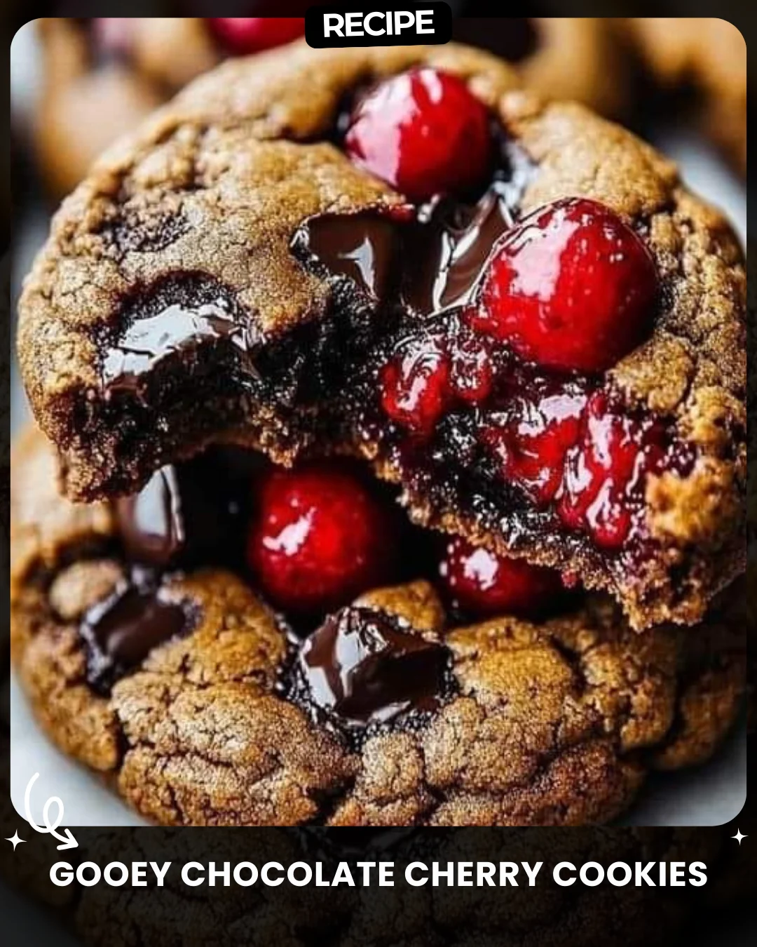 Gooey Chocolate Cherry Cookies