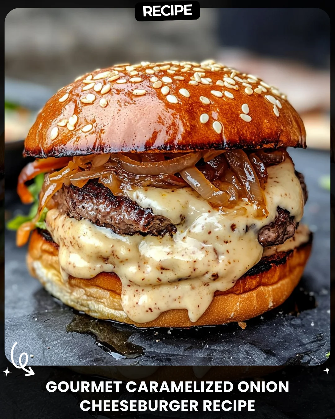 Gourmet Caramelized Onion Cheeseburger Recipe
