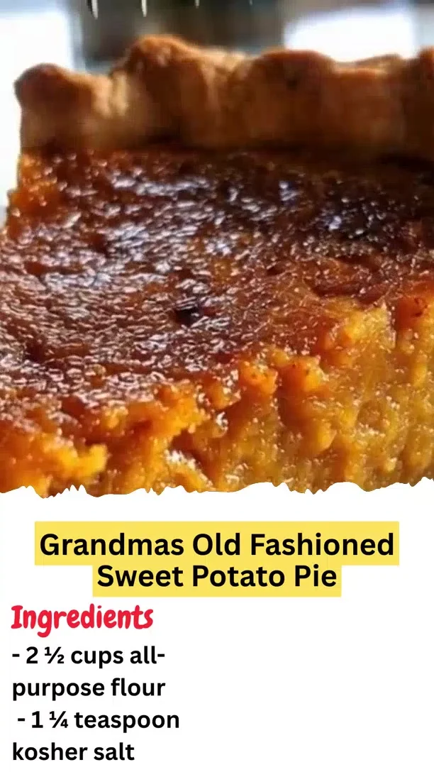 Grandmas Old Fashioned Sweet Potato Pie