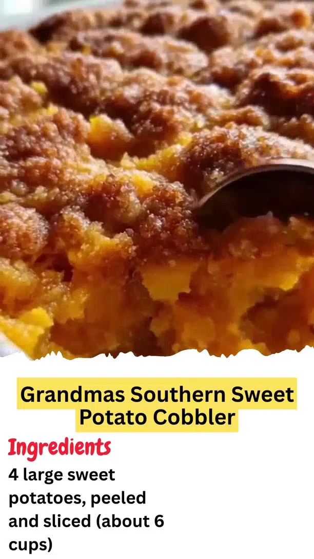 Grandmas Southern Sweet Potato Cobbler