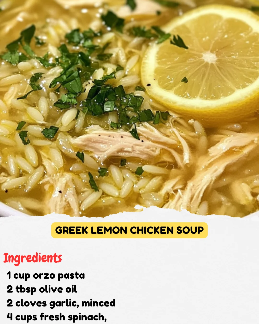 Greek Lemon Chicken Soup