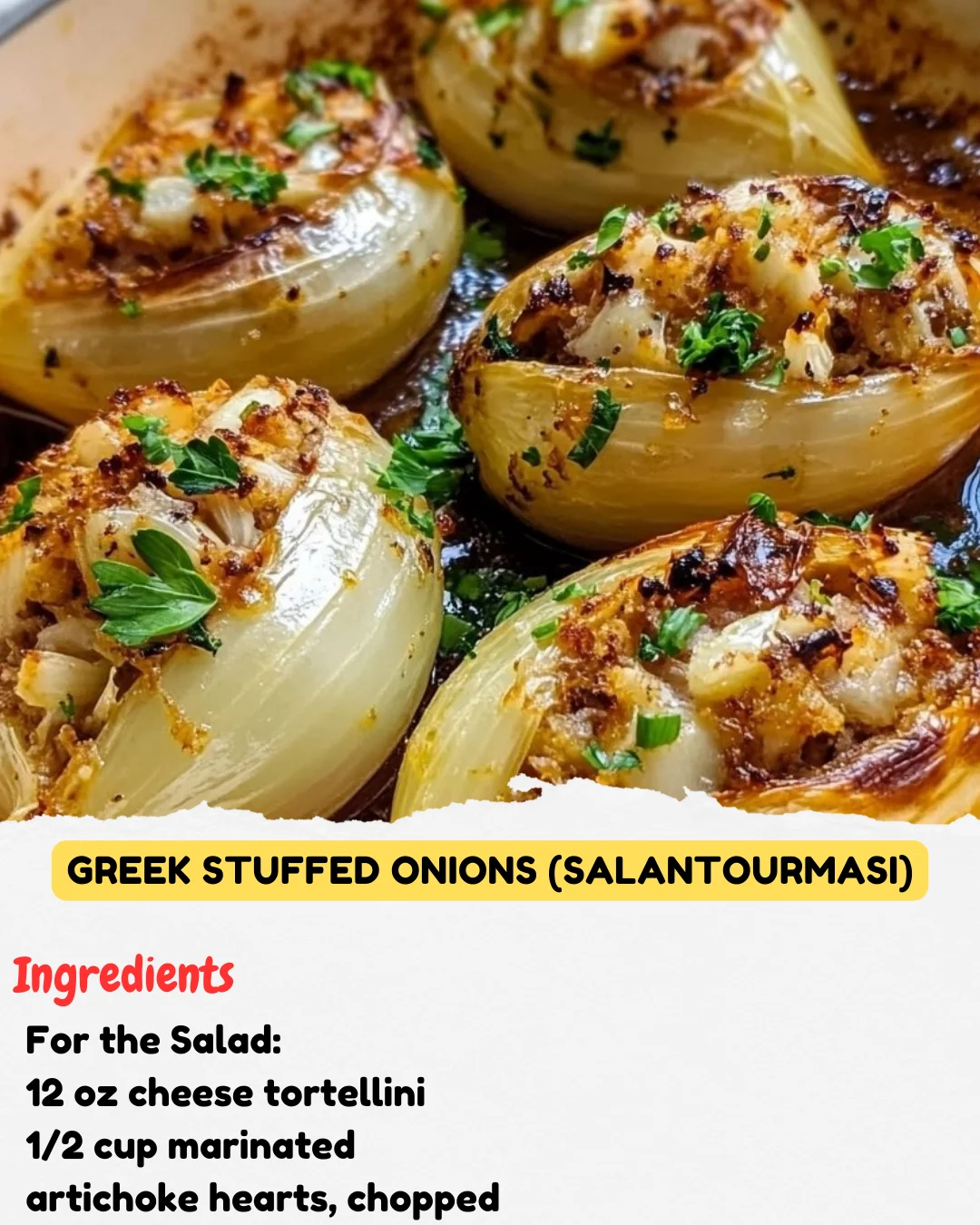 Greek Stuffed Onions (Salantourmasi)
