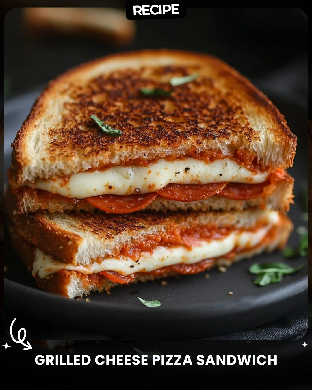 Grilled Cheese Pizza Sandwich