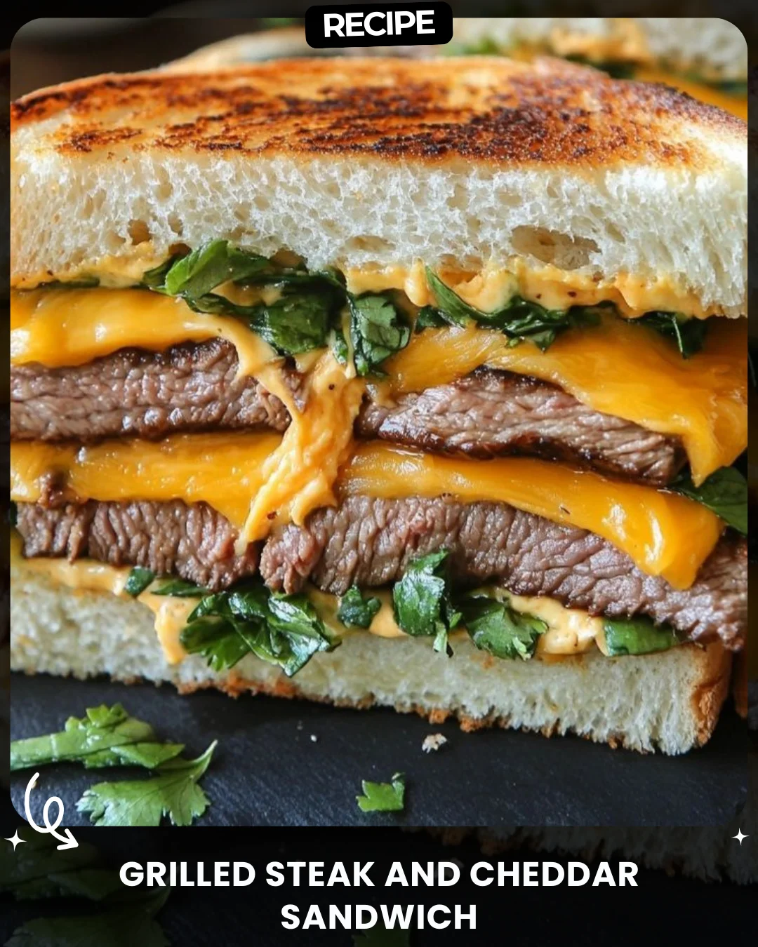 Grilled Steak and Cheddar Sandwich