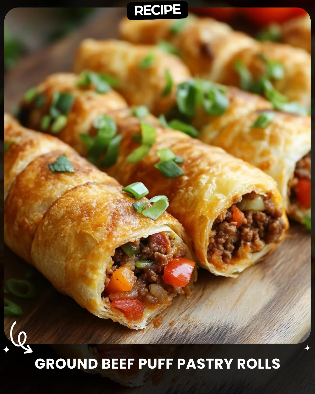 Ground Beef Puff Pastry Rolls
