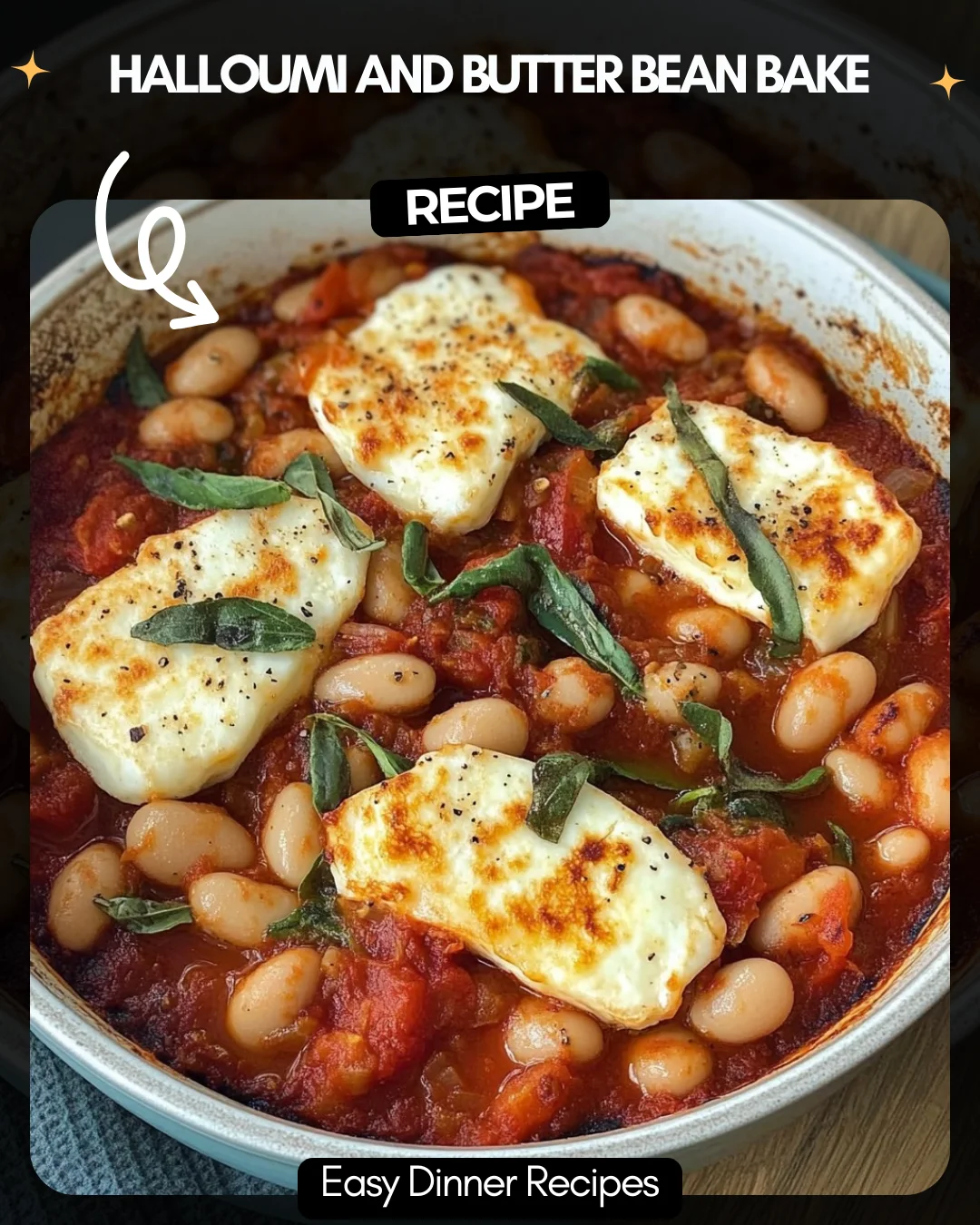 Halloumi and Butter Bean Bake