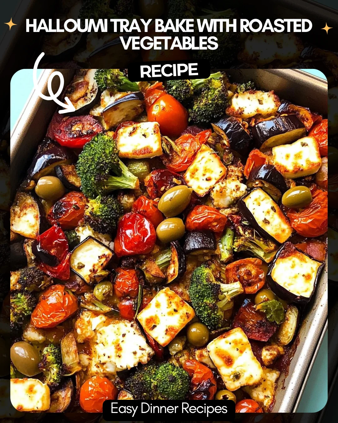 Halloumi Tray Bake with Roasted Vegetables