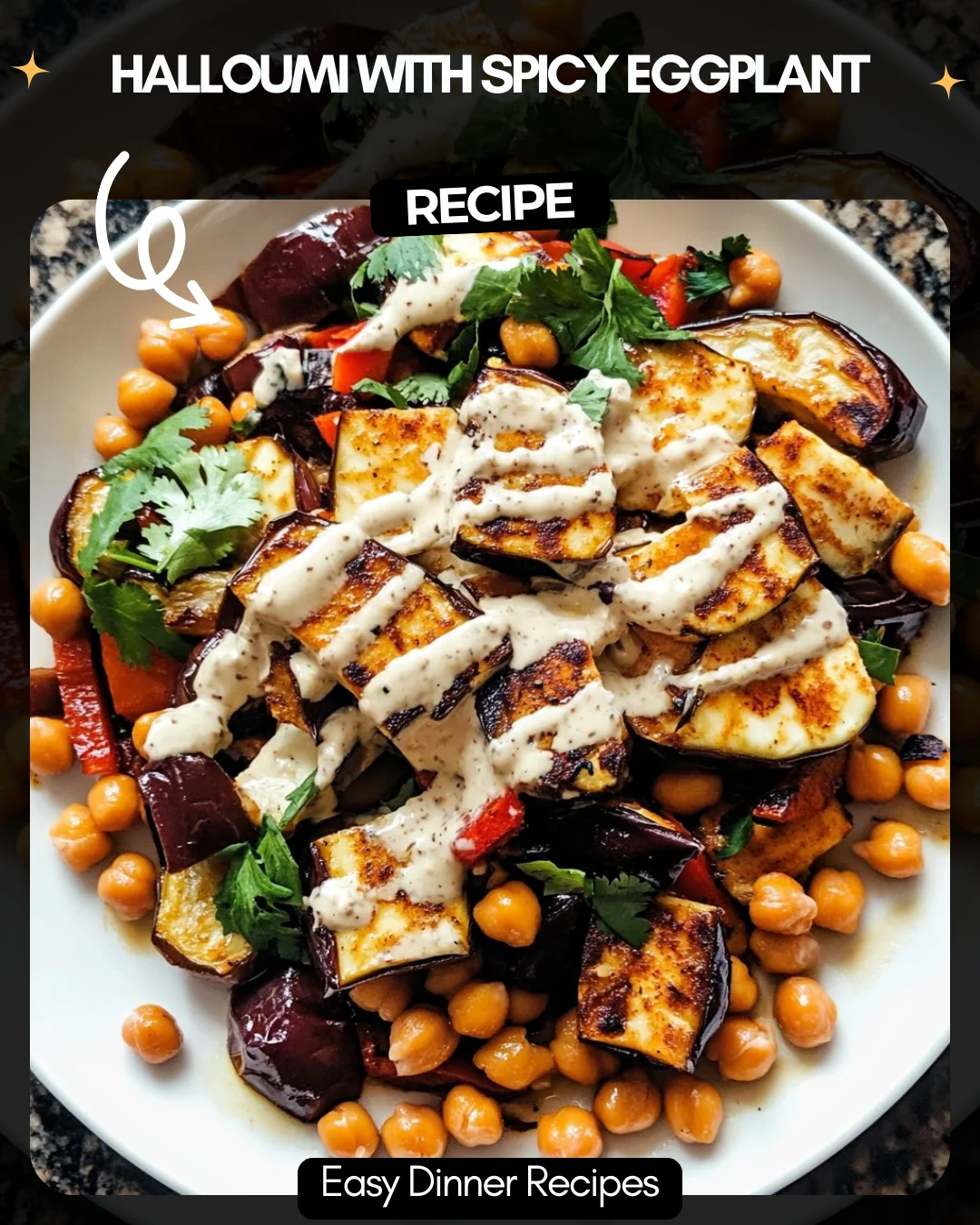 Halloumi with Spicy Eggplant