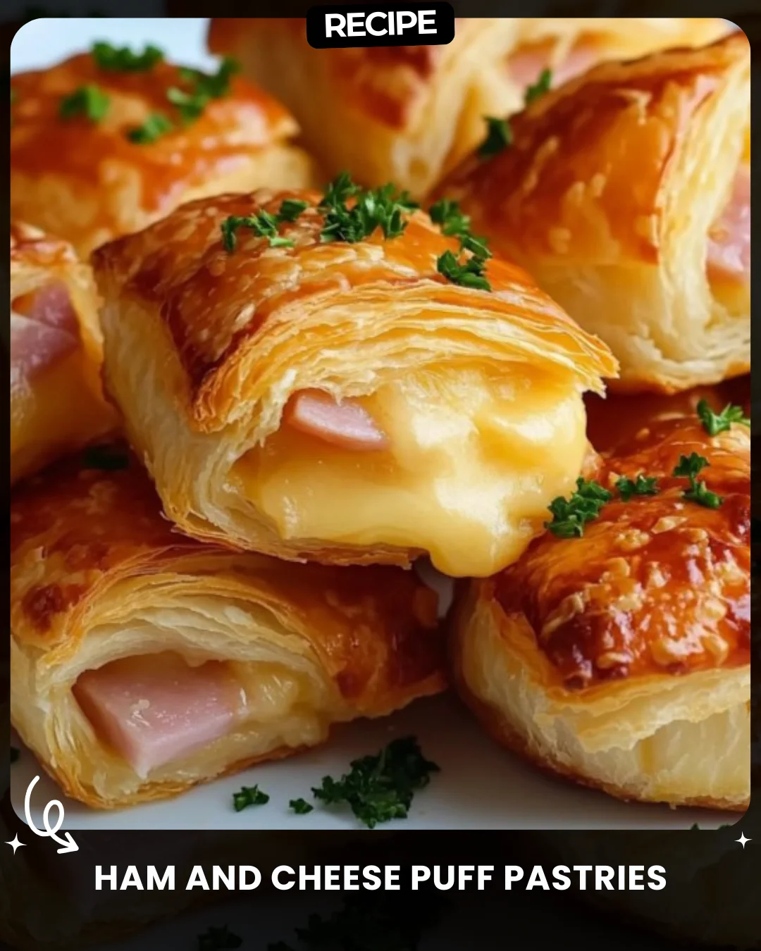 Ham and Cheese Puff Pastries