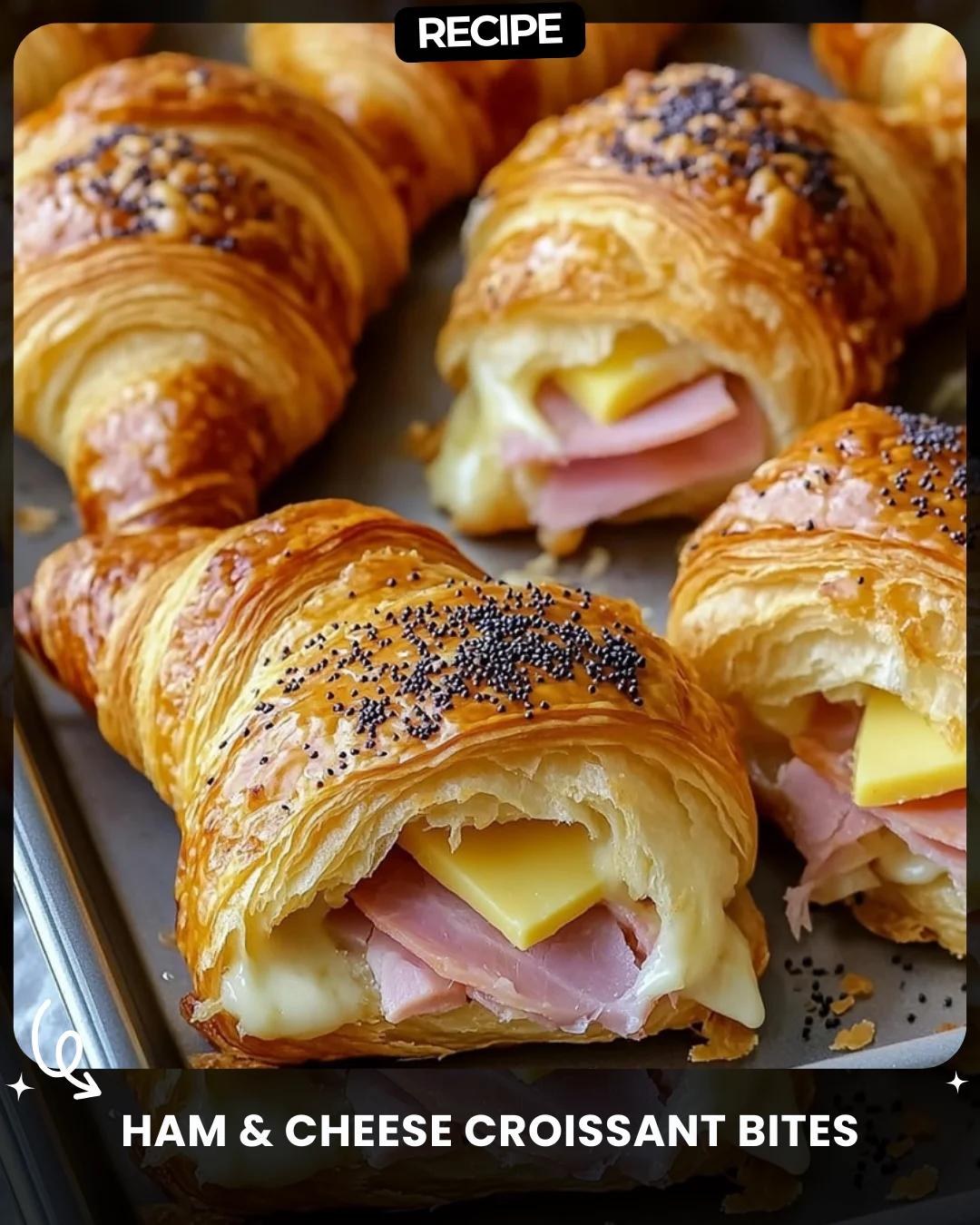 Ham & Cheese Croissant Bites