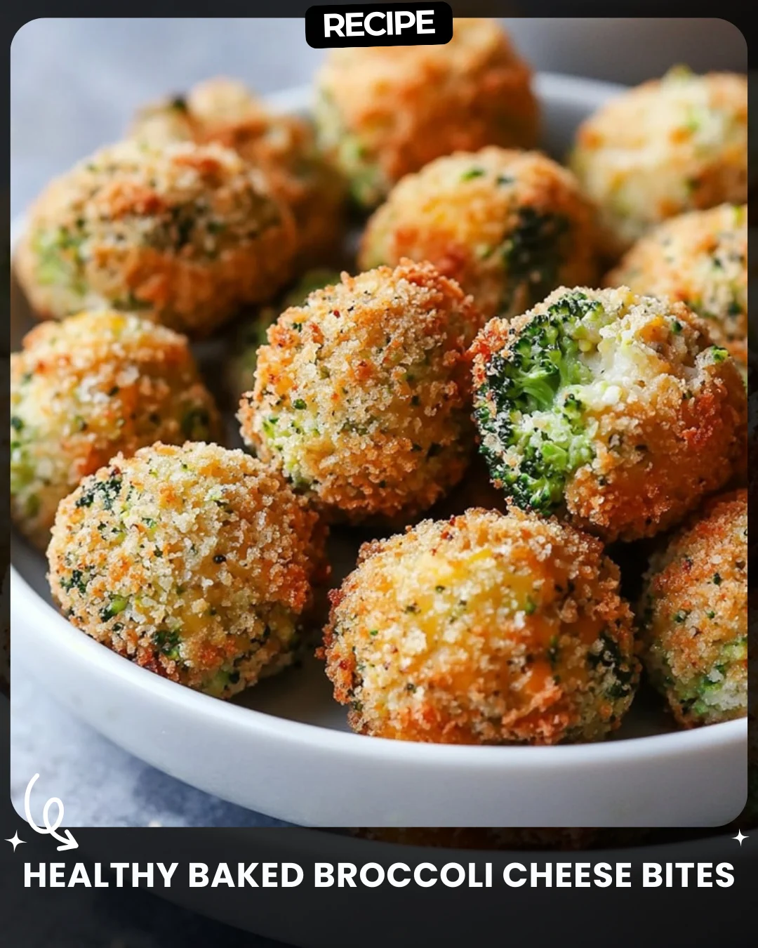 Healthy Baked Broccoli Cheese Bites