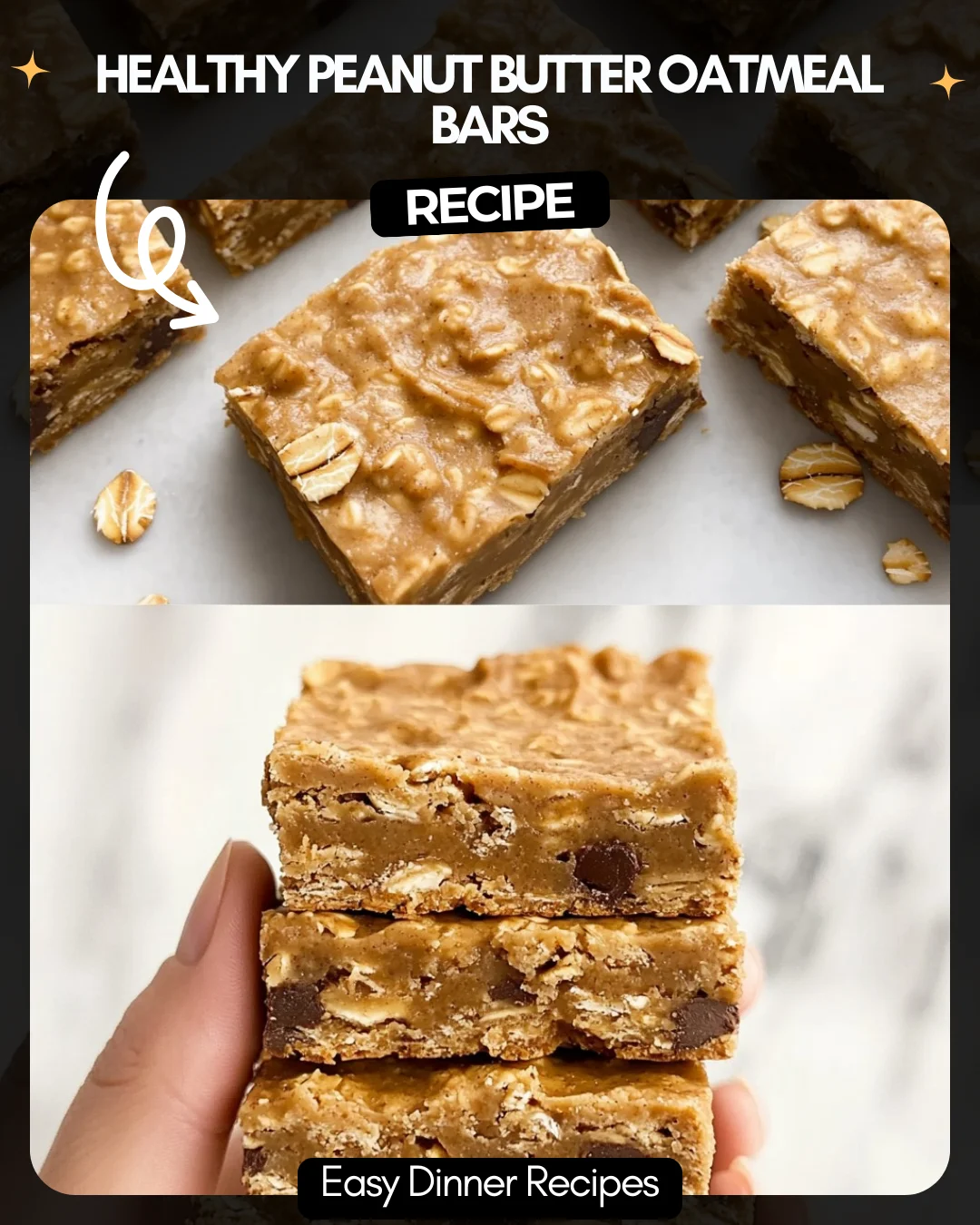 Healthy Peanut Butter Oatmeal Bars