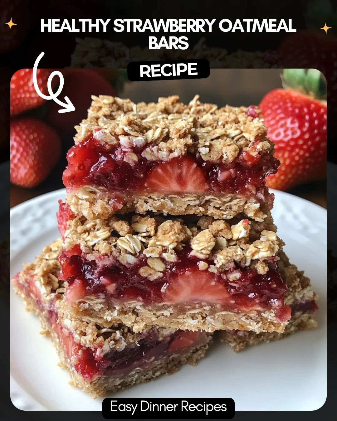 Healthy Strawberry Oatmeal Bars