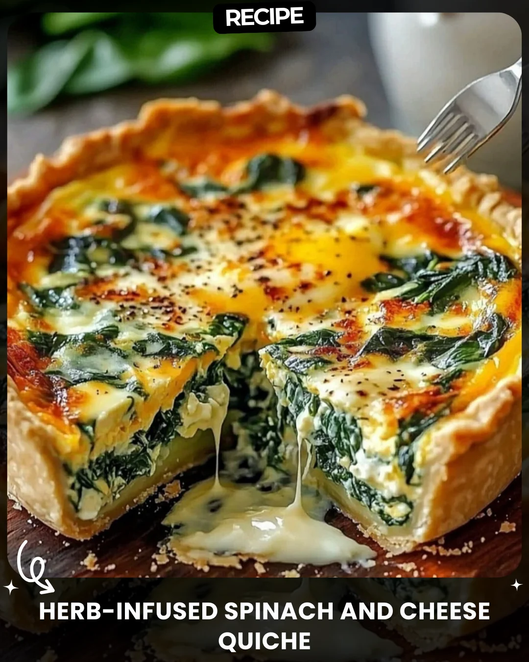 Herb-Infused Spinach and Cheese Quiche