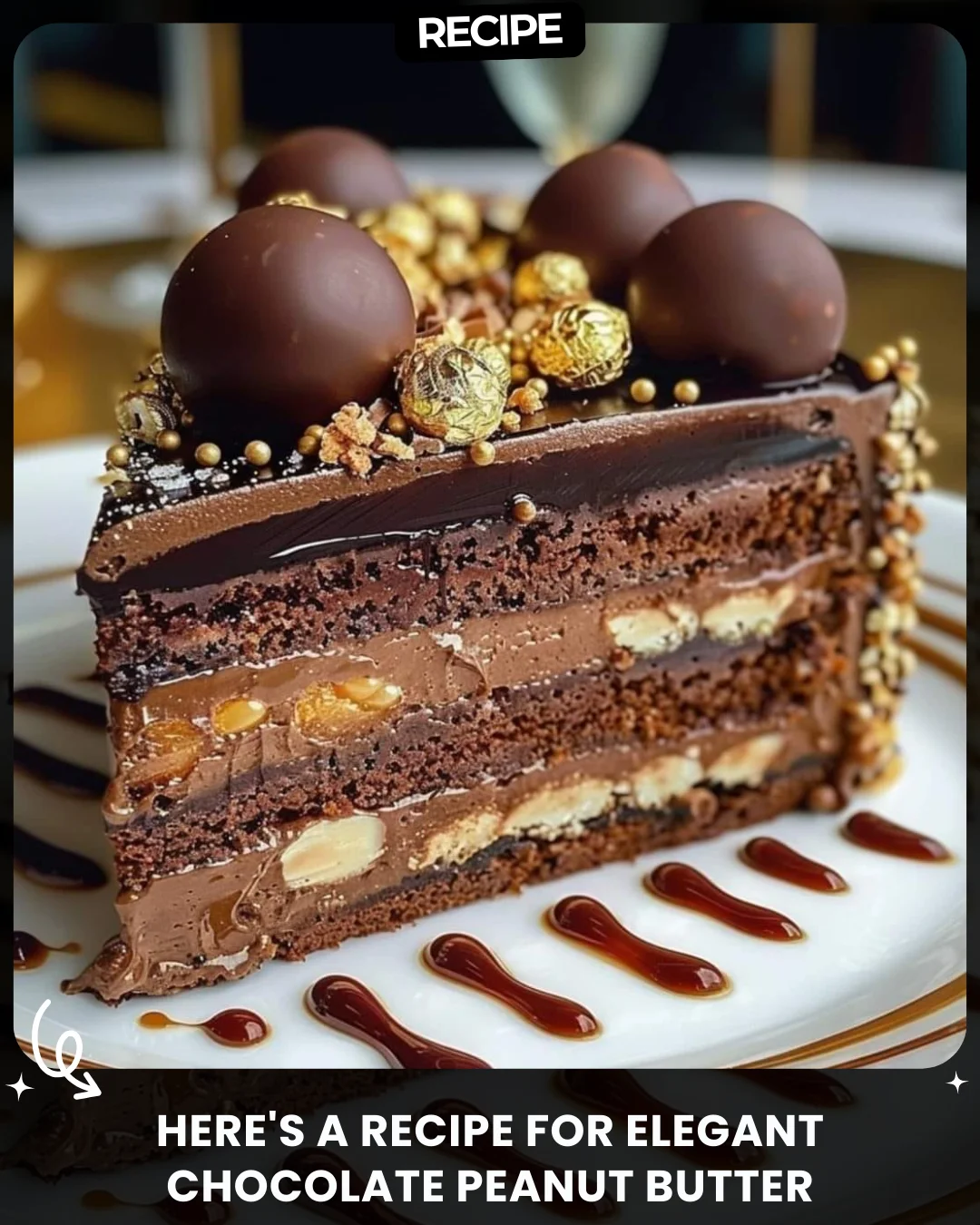 Here’s a recipe for Elegant Chocolate Peanut Butter Cheesecake: