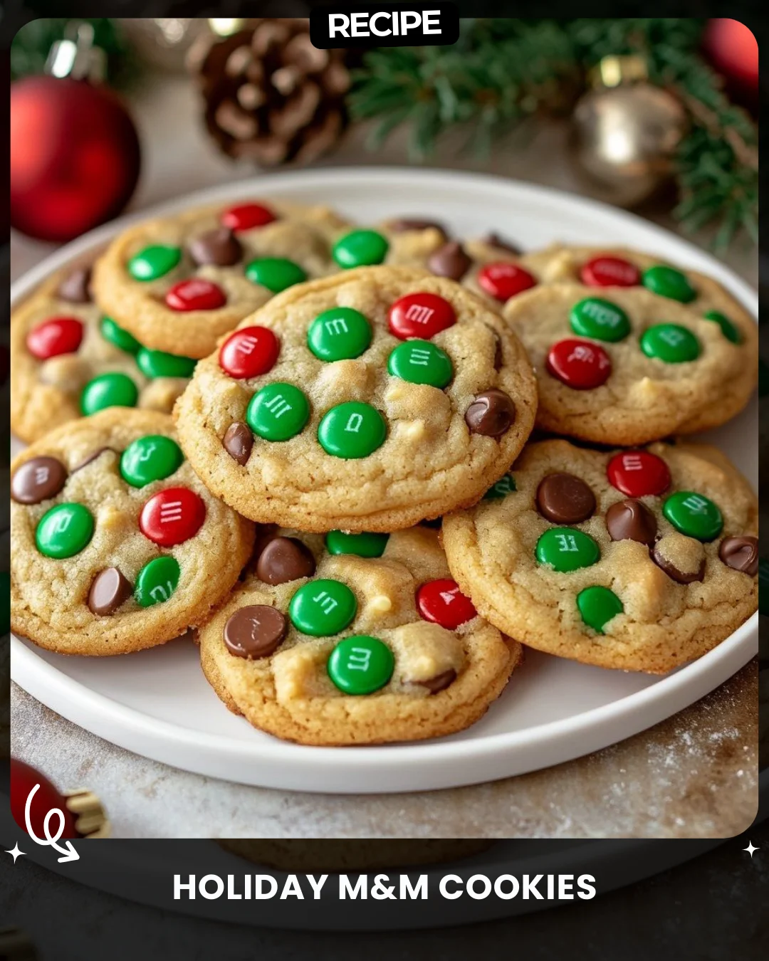 Holiday M&M Cookies
