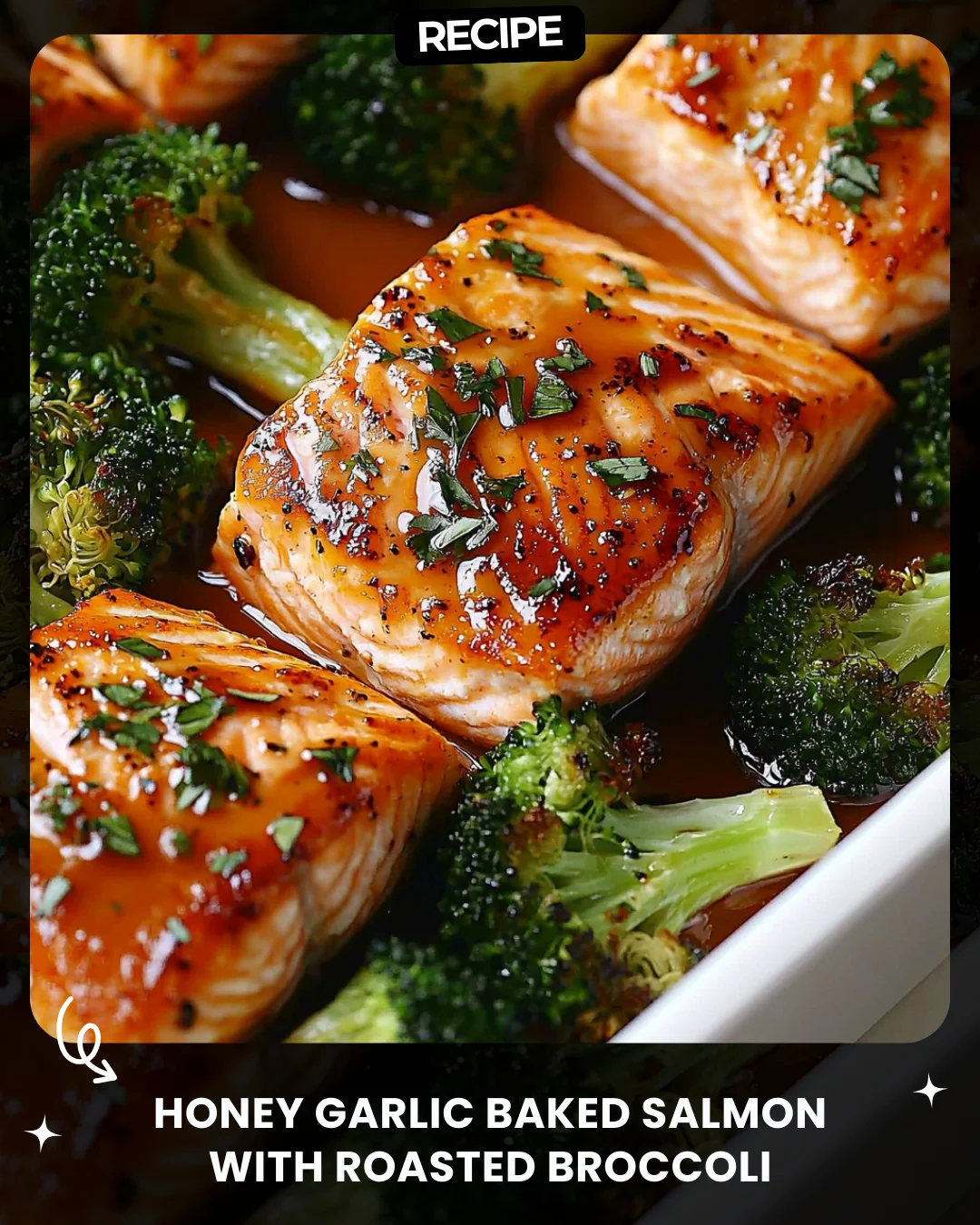 Honey Garlic Baked Salmon with Roasted Broccoli
