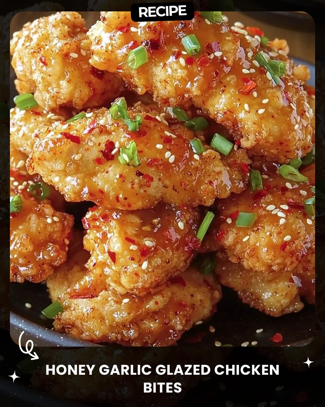 Honey Garlic Glazed Chicken Bites