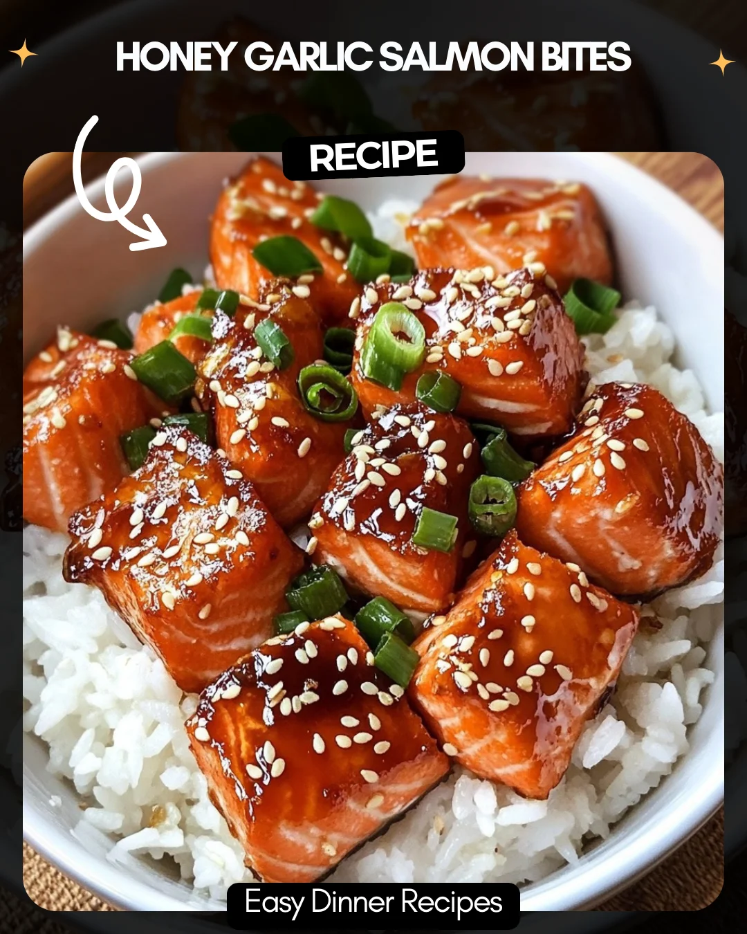 Honey Garlic Salmon Bites