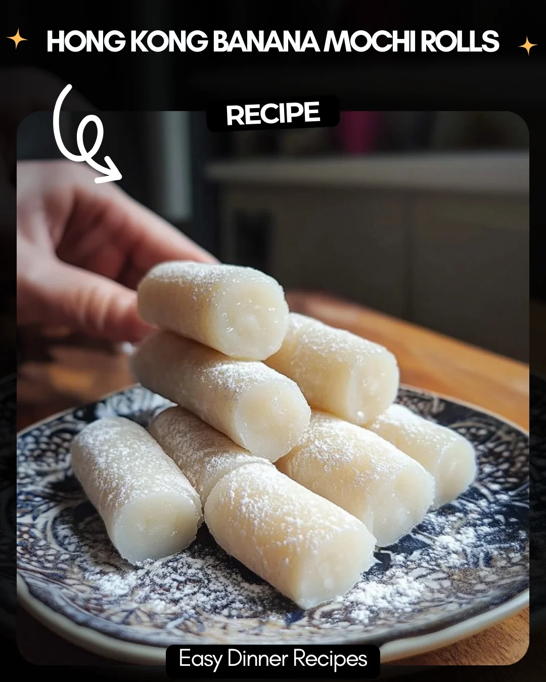 Hong Kong Banana Mochi Rolls