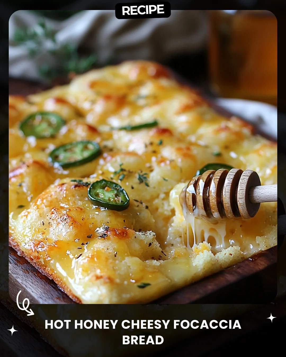 Hot Honey Cheesy Focaccia Bread