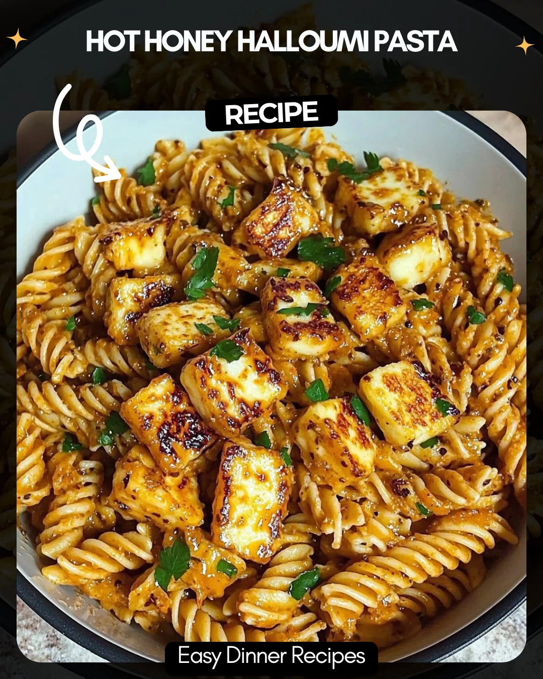 Hot Honey Halloumi Pasta