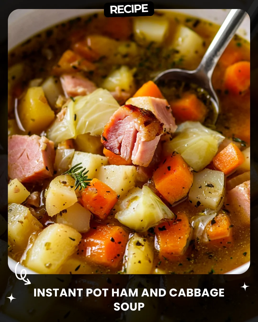 Instant Pot Ham and Cabbage Soup