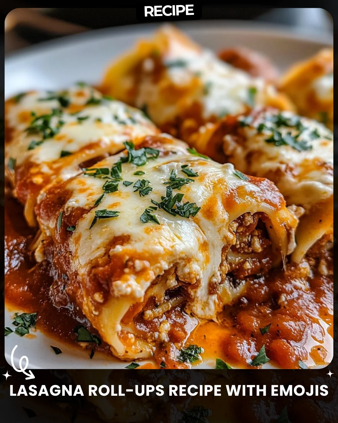 Lasagna Roll-Ups Recipe with Emojis