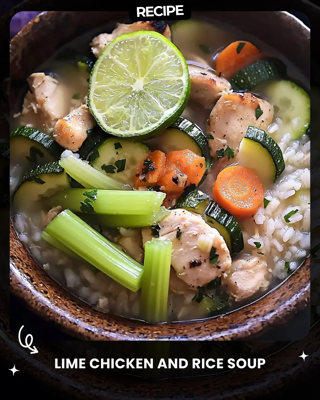 Lime Chicken and Rice Soup