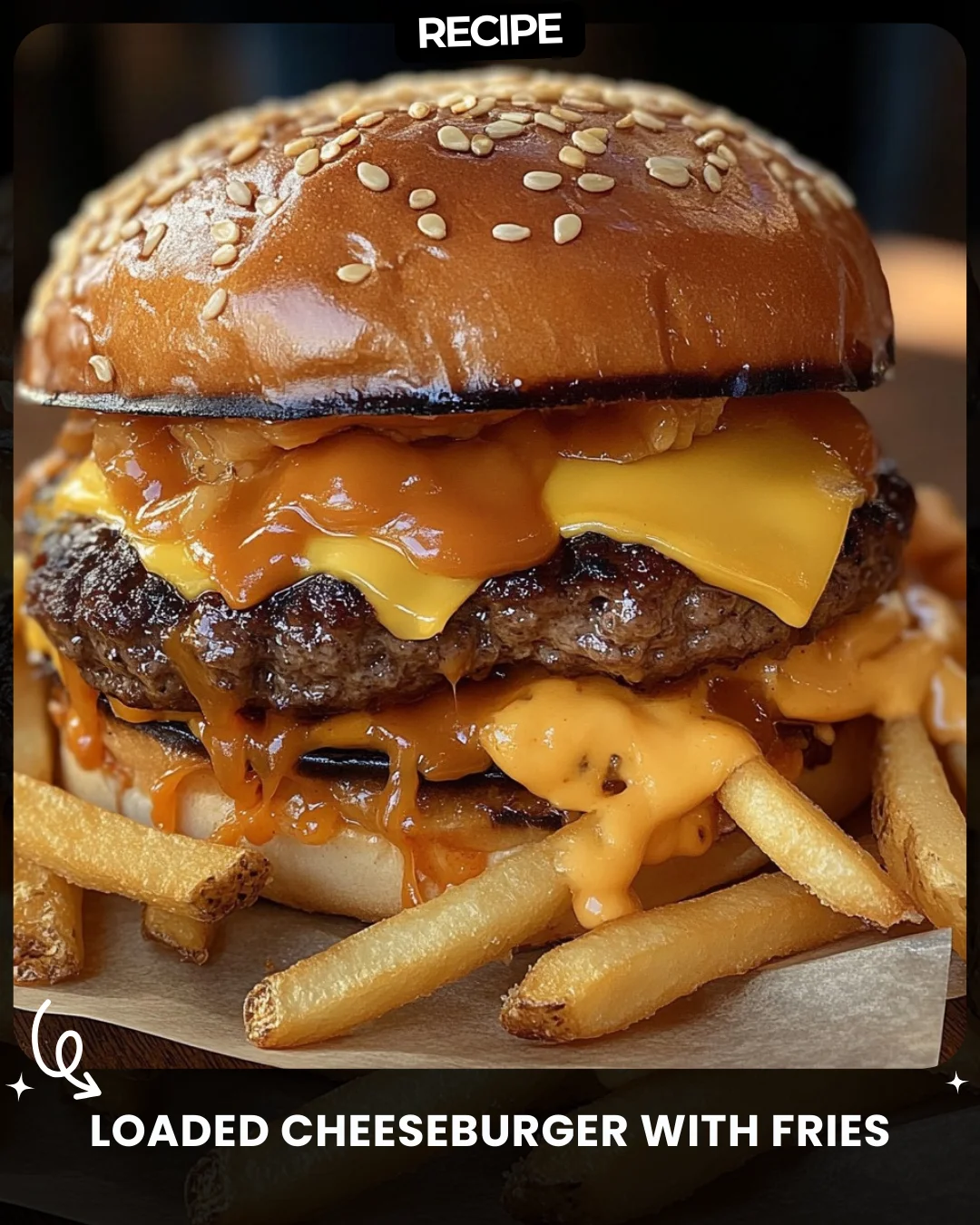 Loaded Cheeseburger with Fries