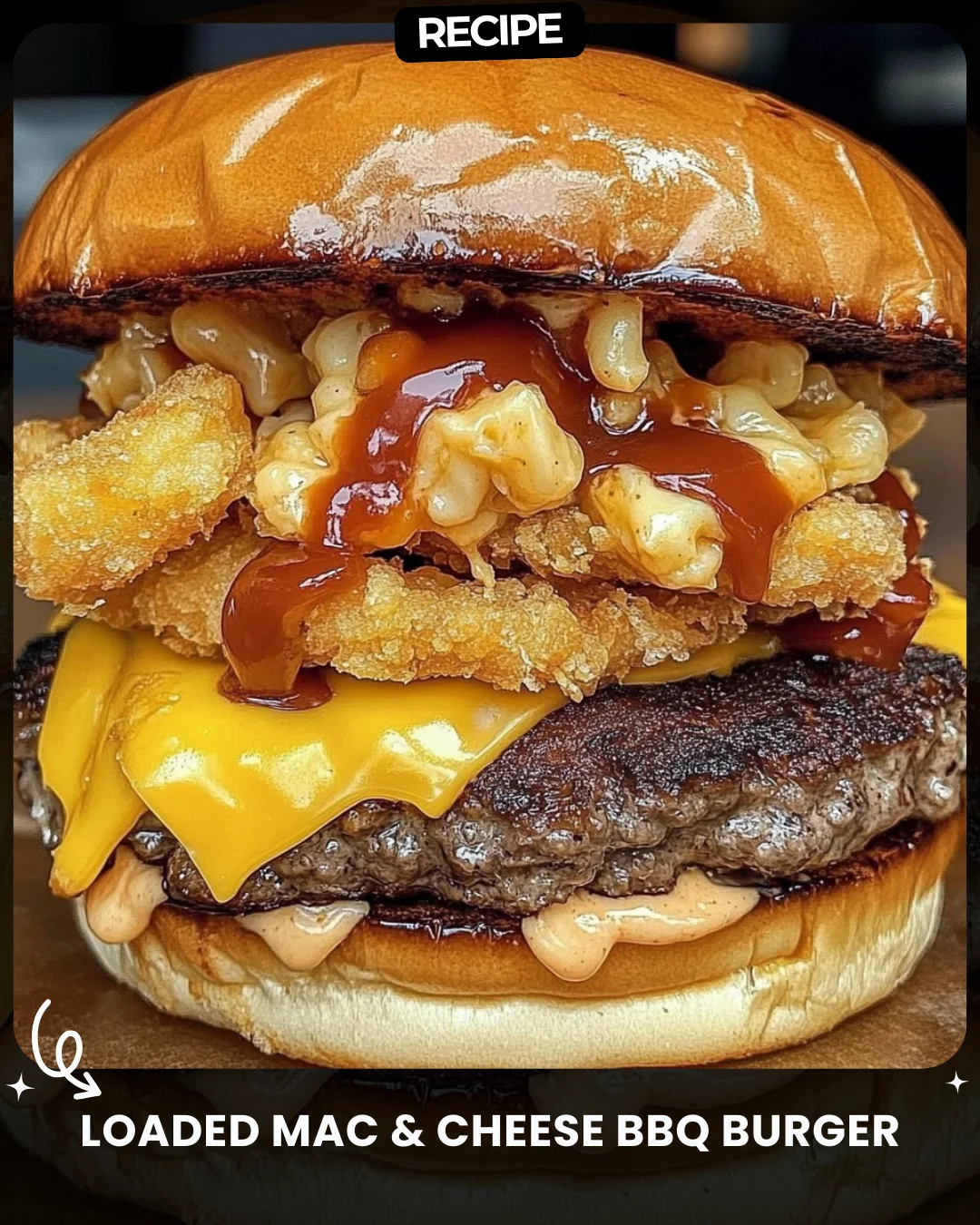 Loaded Mac & Cheese BBQ Burger