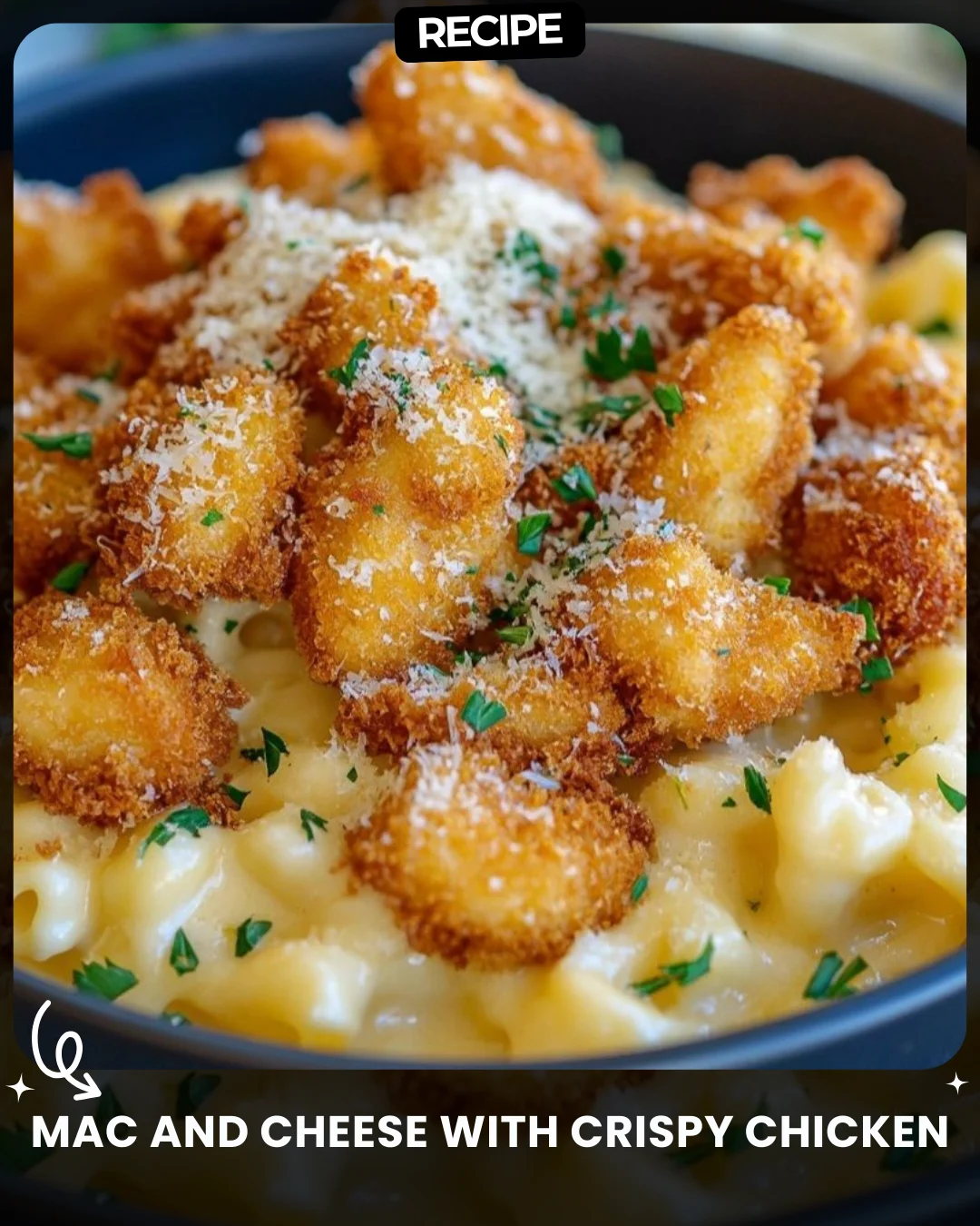 Mac and Cheese with Crispy Chicken