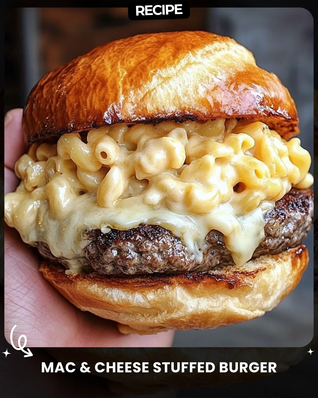 Mac & Cheese Stuffed Burger