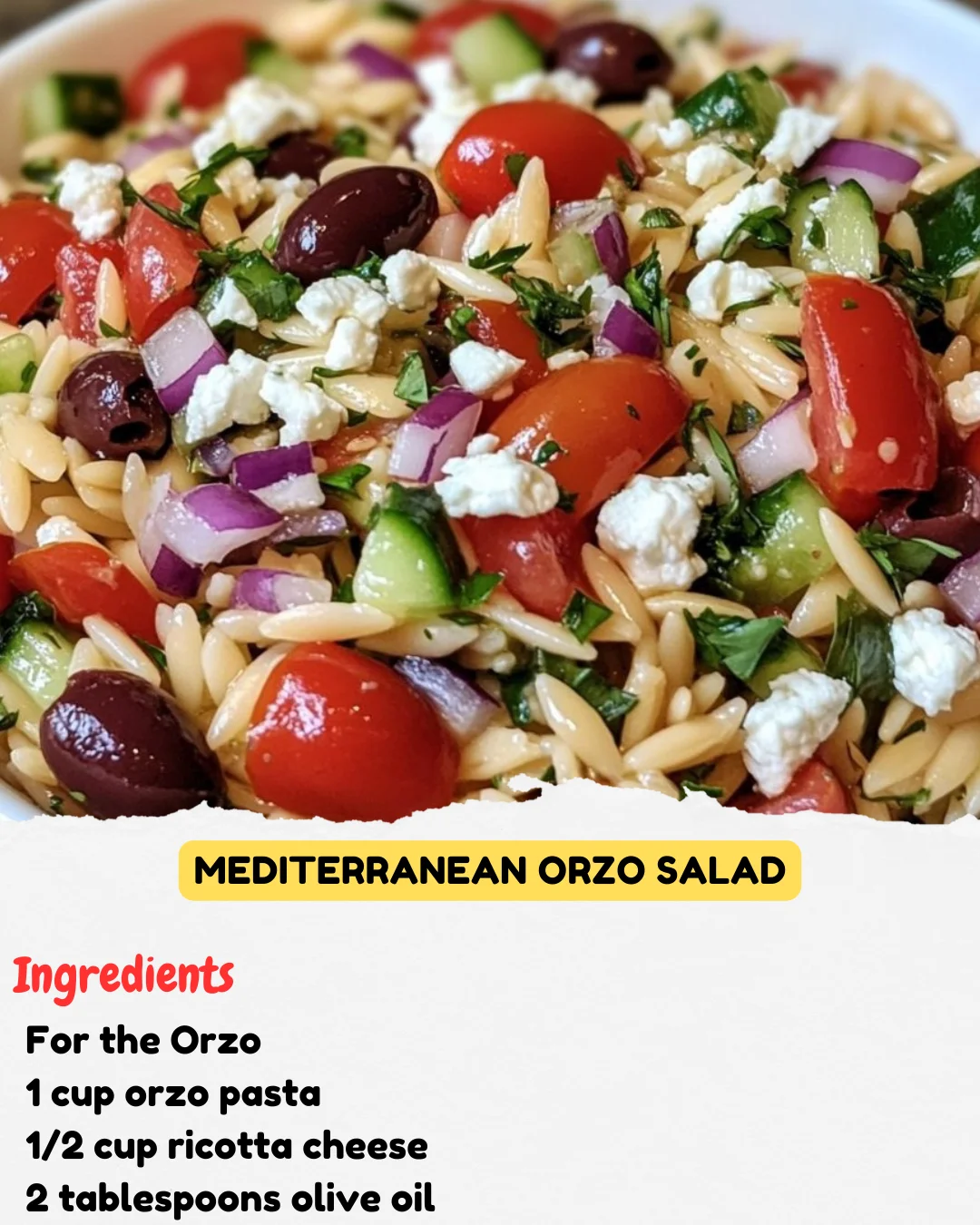 Mediterranean Orzo Salad