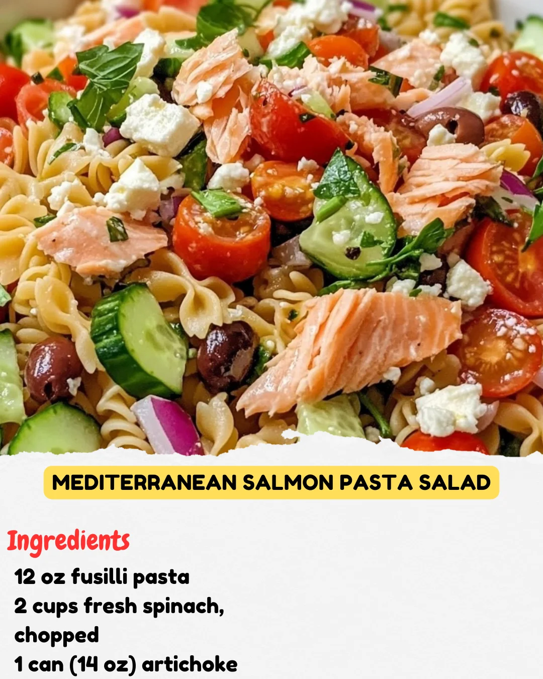 Mediterranean Salmon Pasta Salad