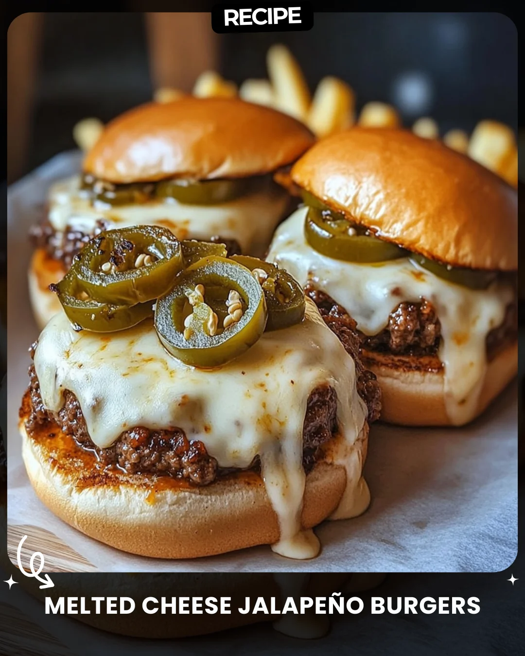 Melted Cheese Jalapeño Burgers