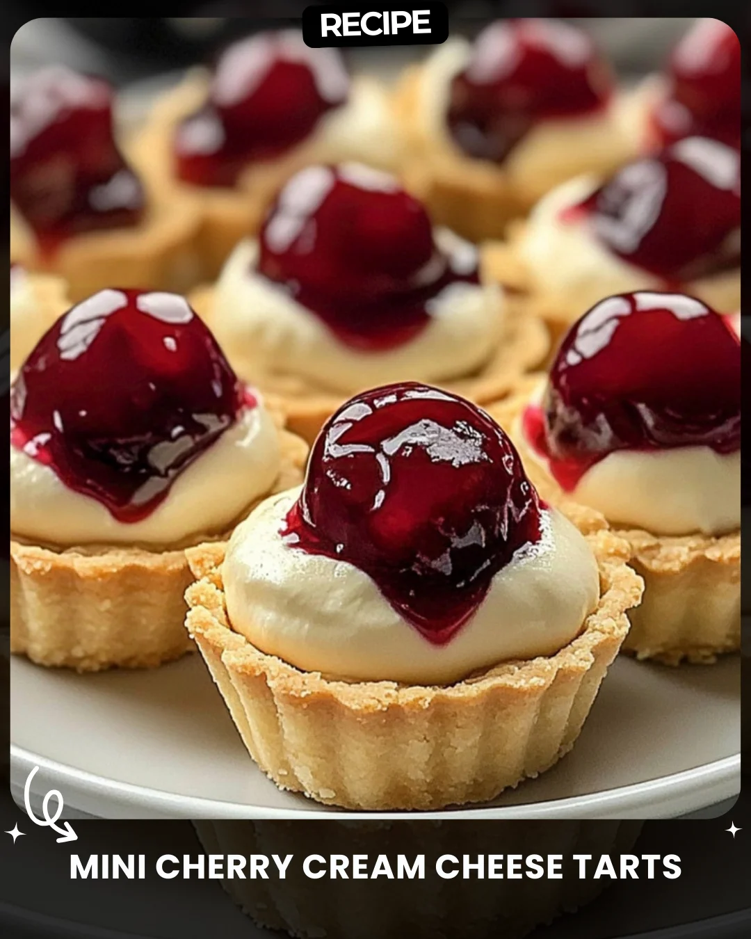 Mini Cherry Cream Cheese Tarts