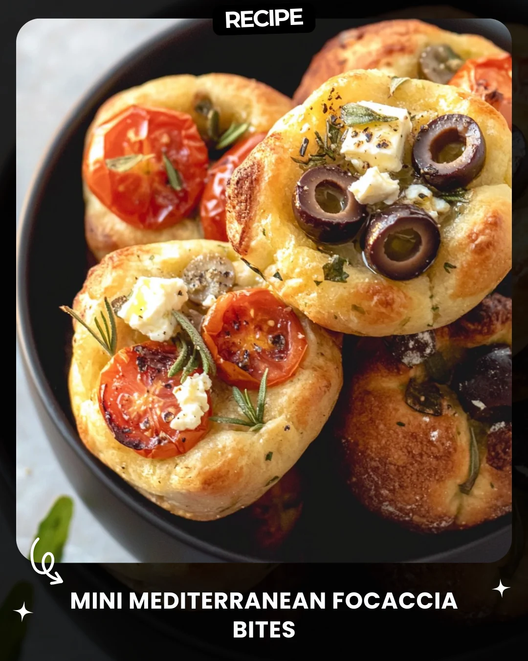 Mini Mediterranean Focaccia Bites