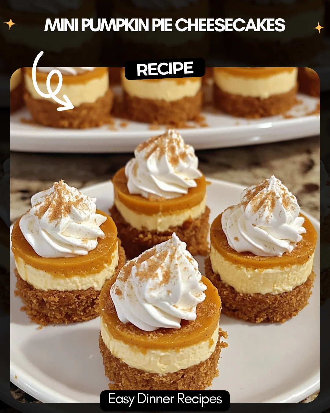 Mini Pumpkin Pie Cheesecakes